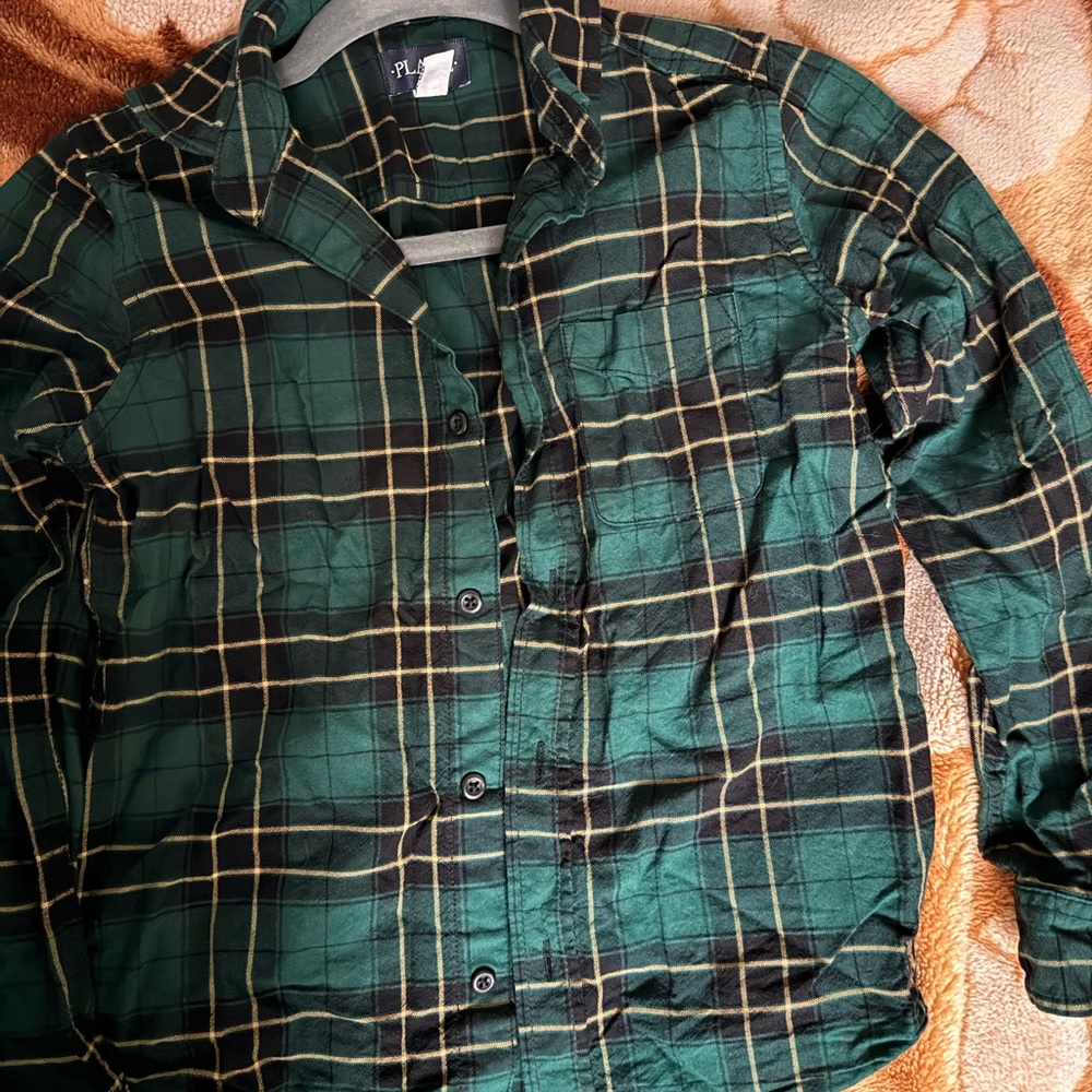 Boys Green Plaid Jacket